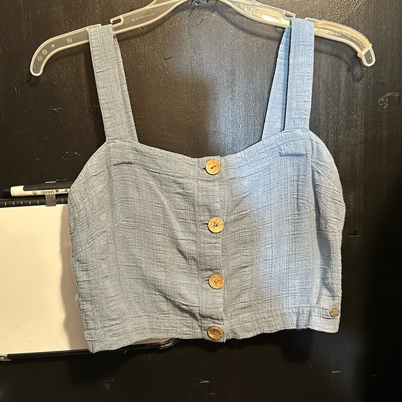 Roxy Tops - Roxy Blue Boho Top